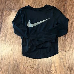 Black Nike shirt with cinched back
